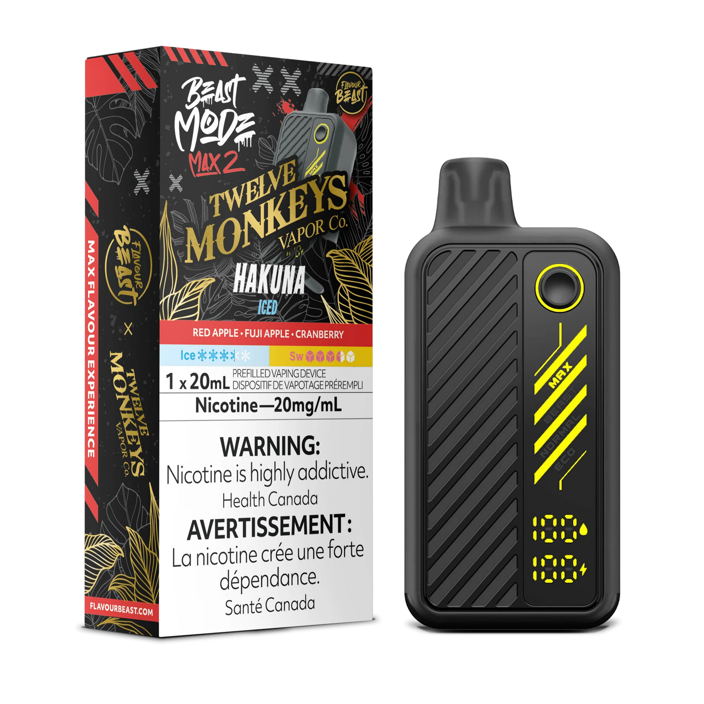 Flavour Beast Mode Max 2 Hakuna Iced 50K Puffs 20ml (Pack of 5)