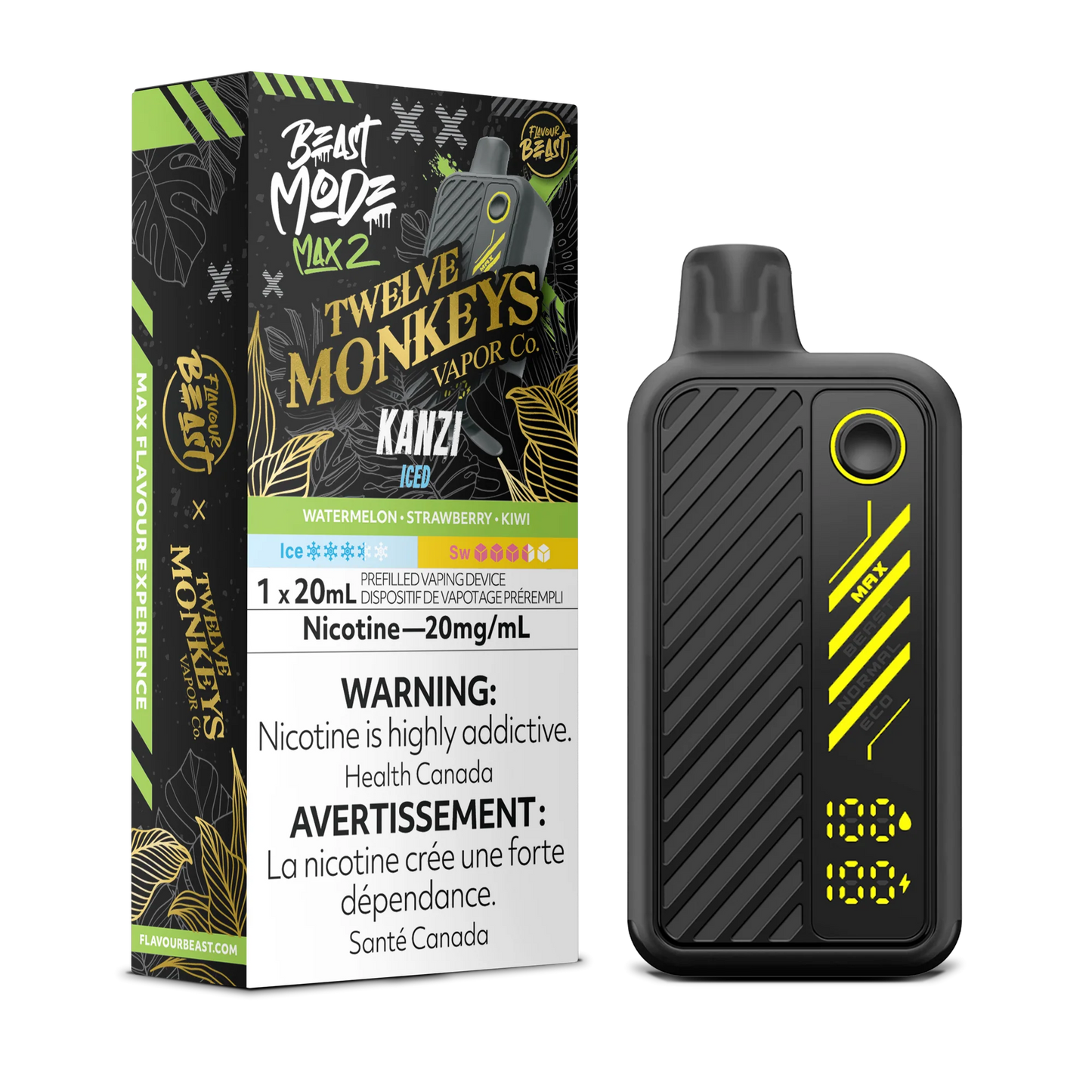 Flavour Beast Mode Max 2 Kanzi Iced 50K Puffs 20ml (Pack of 5)
