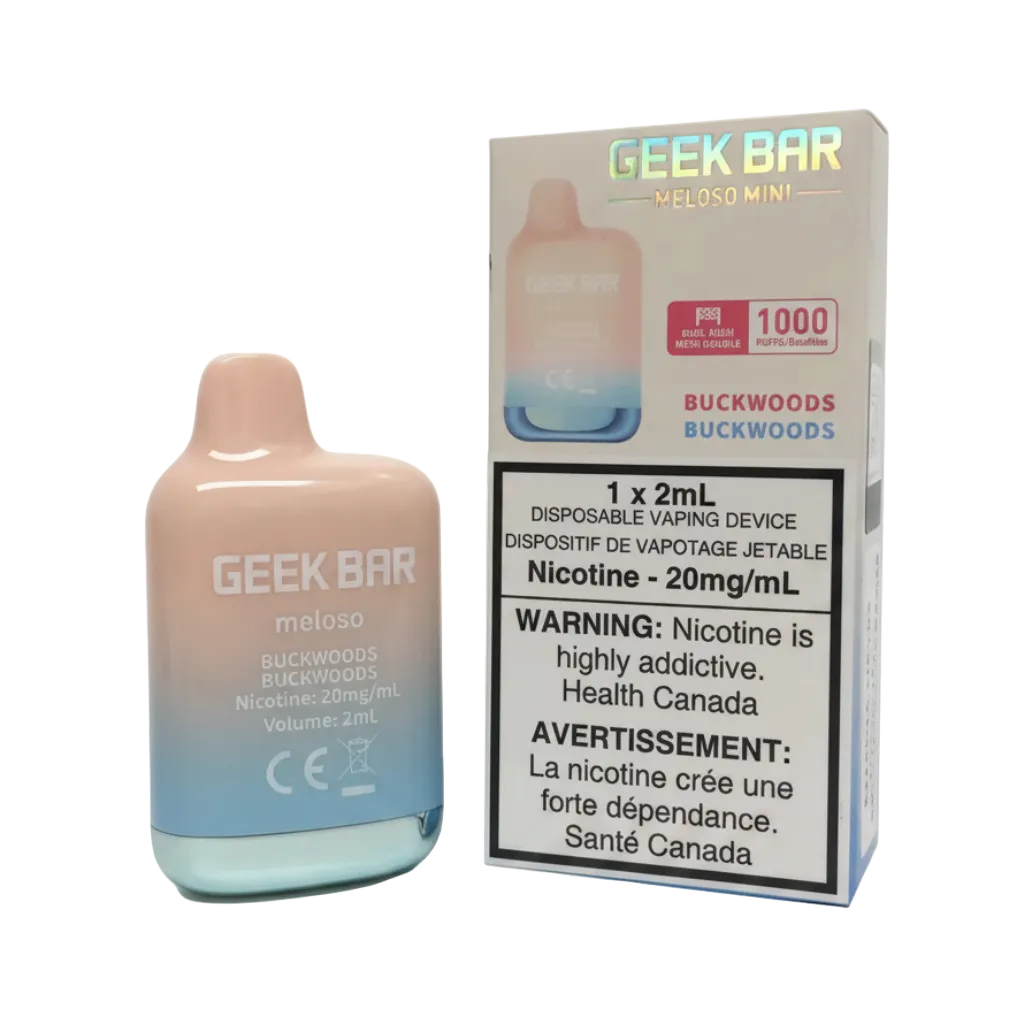 GEEK BAR Meloso Mini Buckwoods 1K Puffs 2ml (Pack of 6) QC Compliant