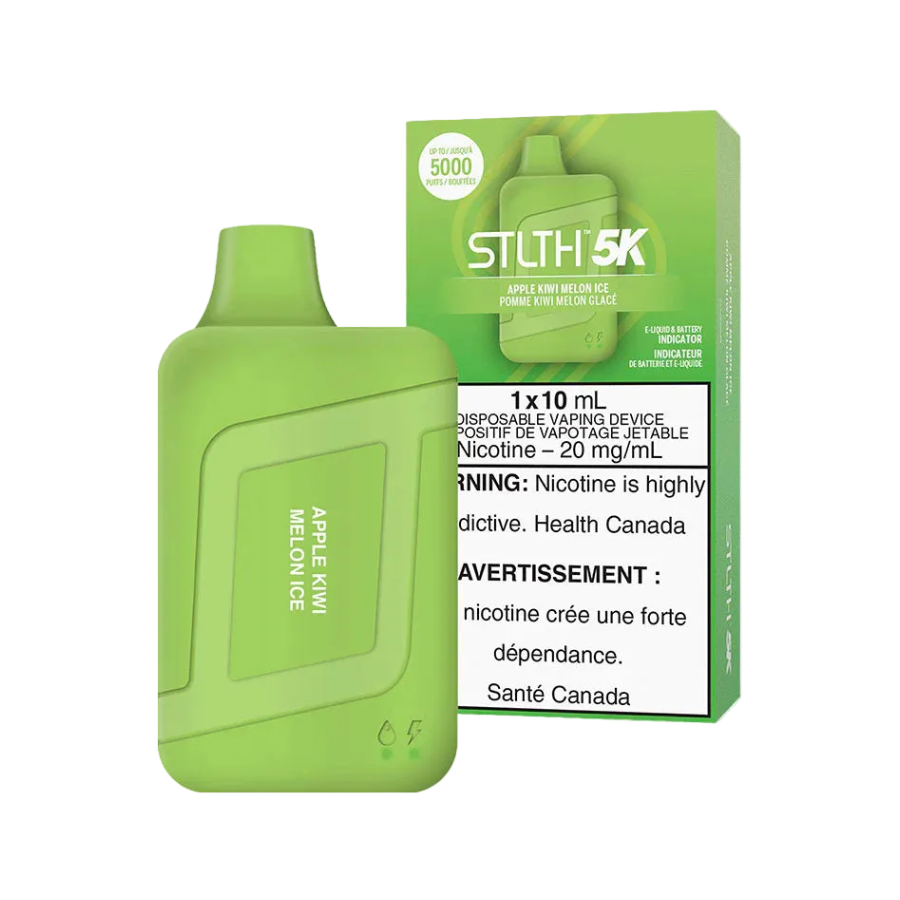 STLTH 5K Puffs Apple Kiwi Melon Ice 10ml (Pack of 5)