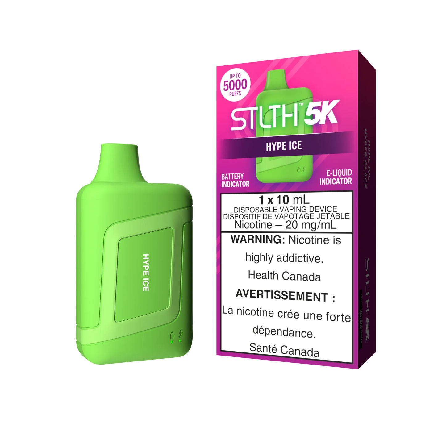 STLTH 5K Puffs Hype Ice 10ml (Pack of 5)