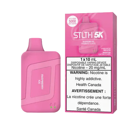 STLTH 5K Puffs Raspberry Ice 10ml (Pack of 5)