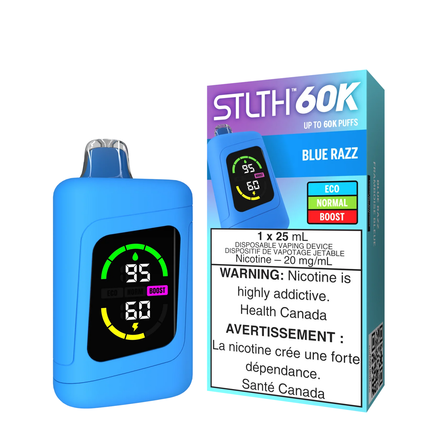 STLTH 60K Puffs Blue Razz 25ml (Pack of 4)