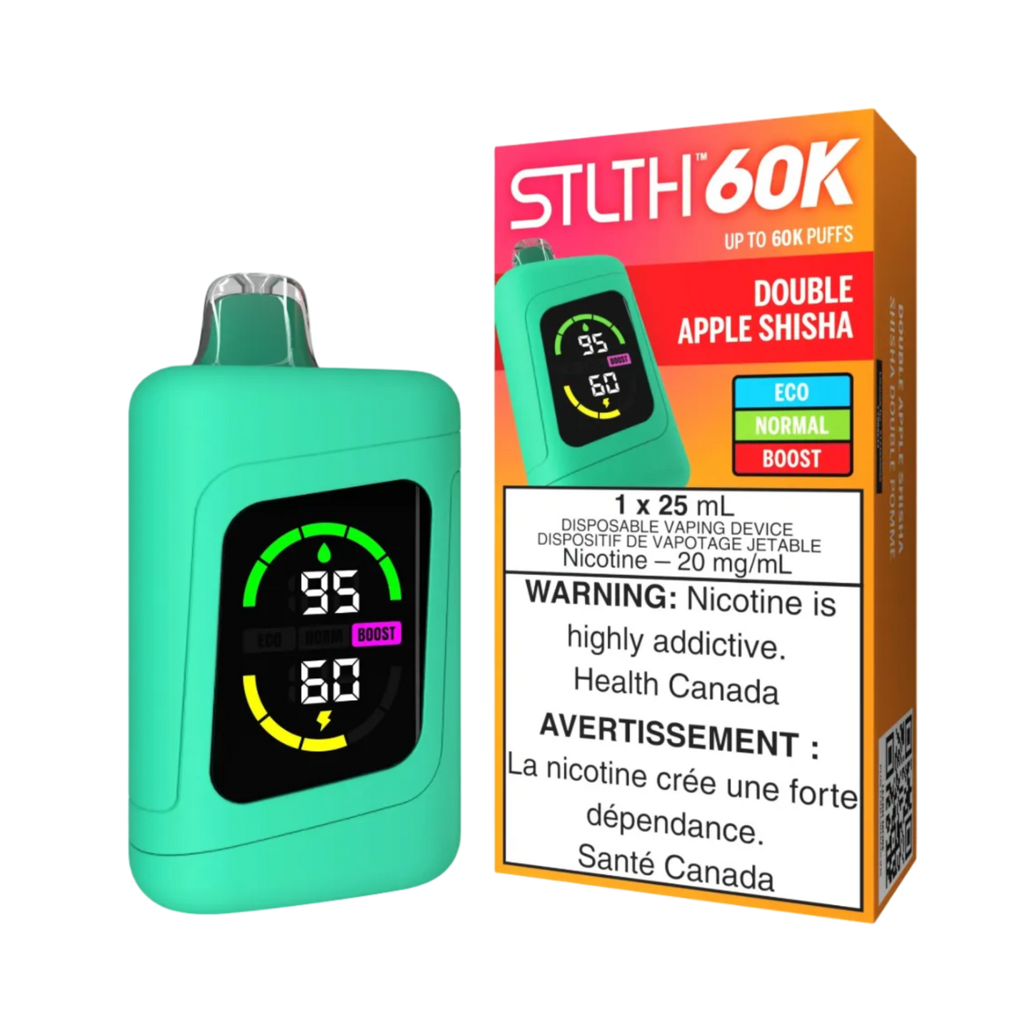 STLTH 60K Puffs Double Apple Shisha 25ml (Pack of 4)