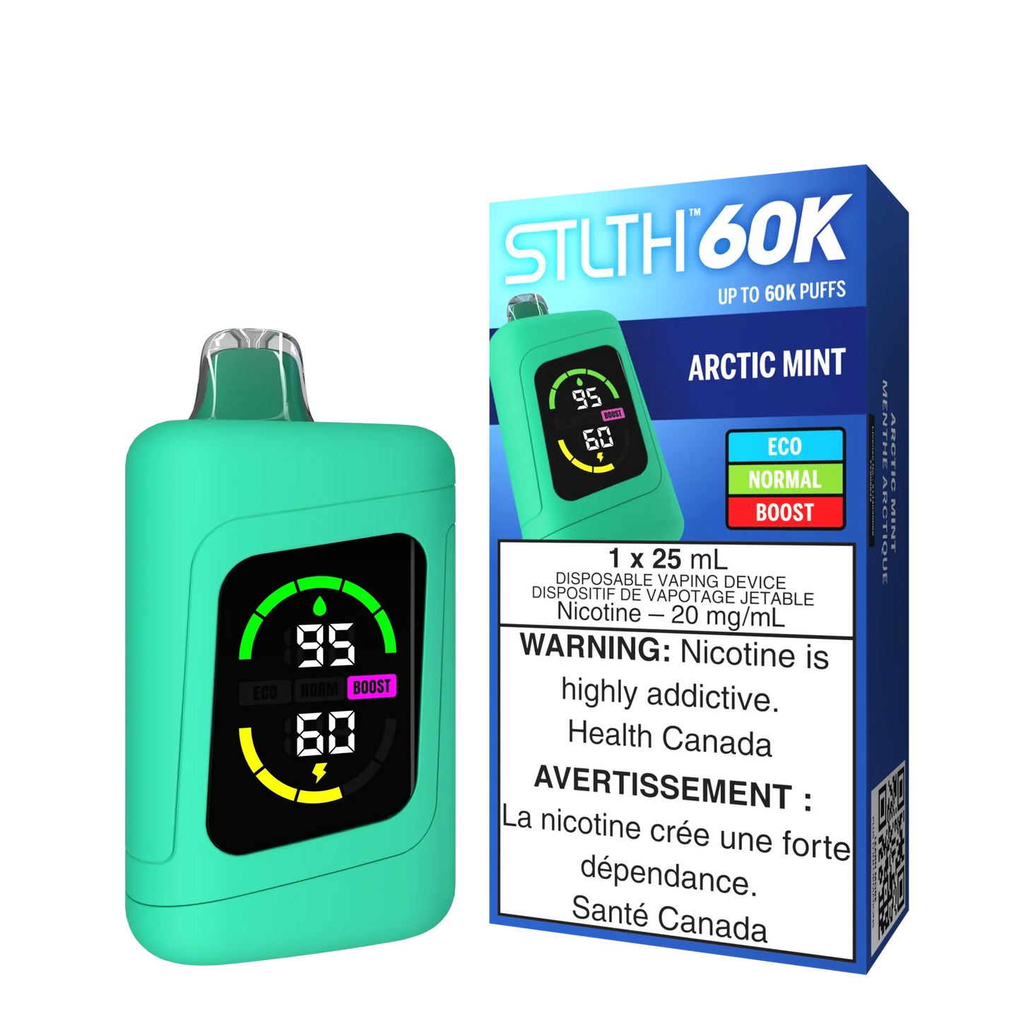 STLTH 60K Puffs Arctic Mint 25ml (Pack of 4)