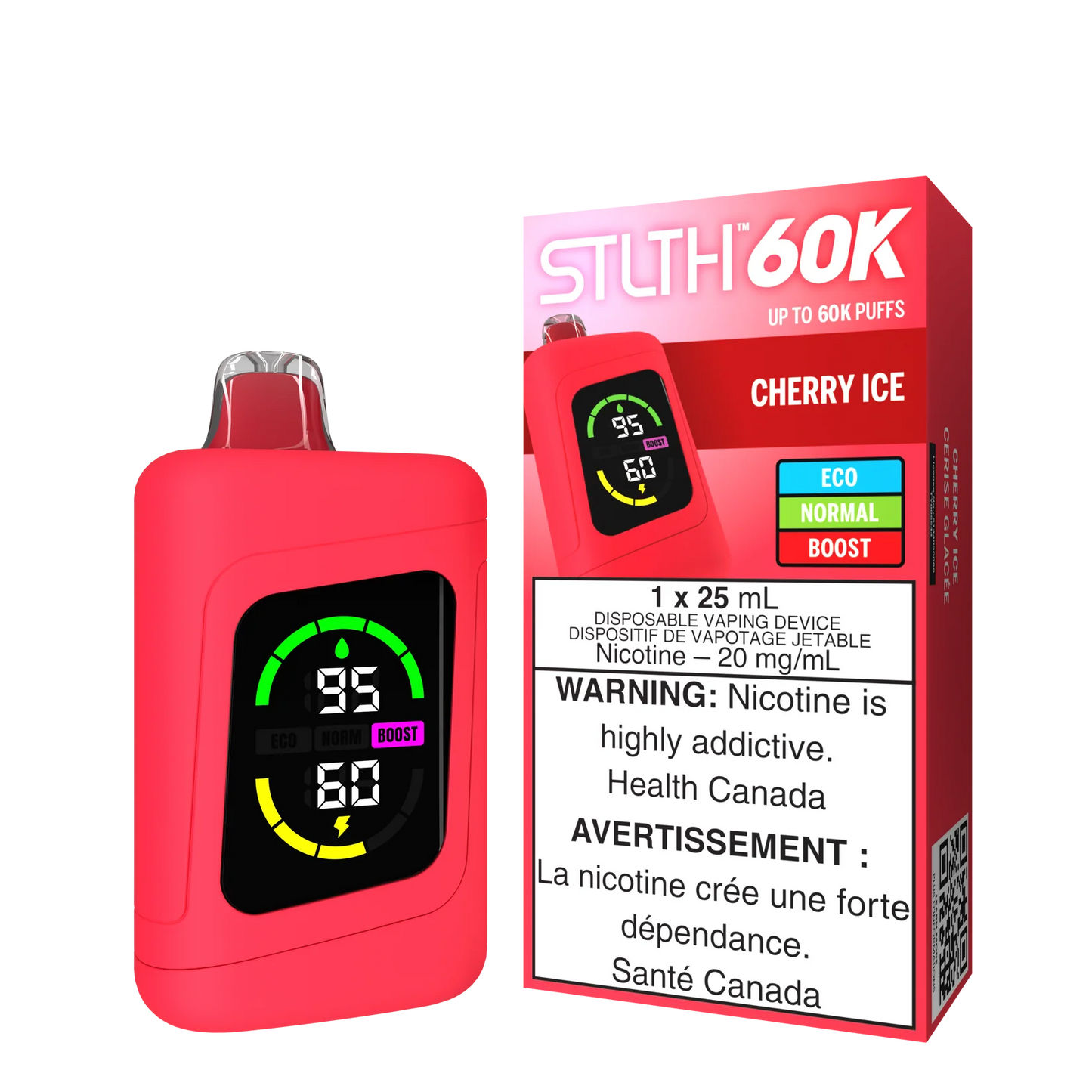 STLTH 60K Puffs Cherry Ice 25ml (Pack of 4)
