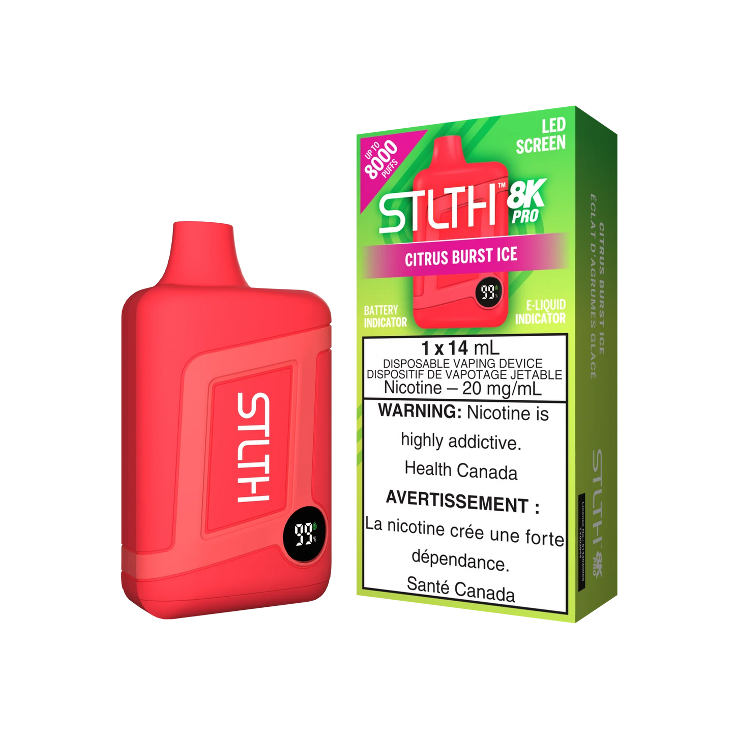 STLTH 8K Pro Citrus Burst Ice 14ml (Pack of 5)