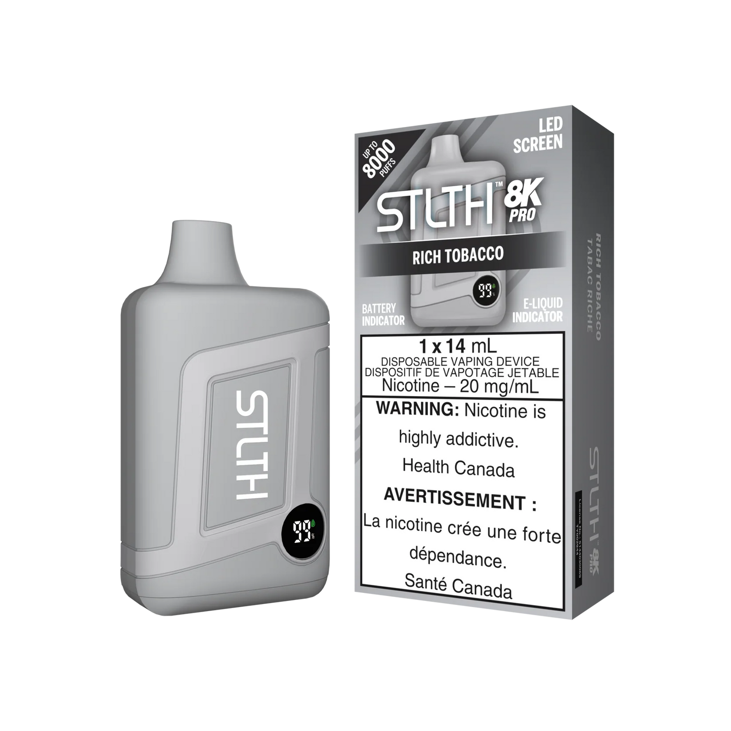 STLTH 8K Pro Rich Tobacco 14ml (Pack of 5)