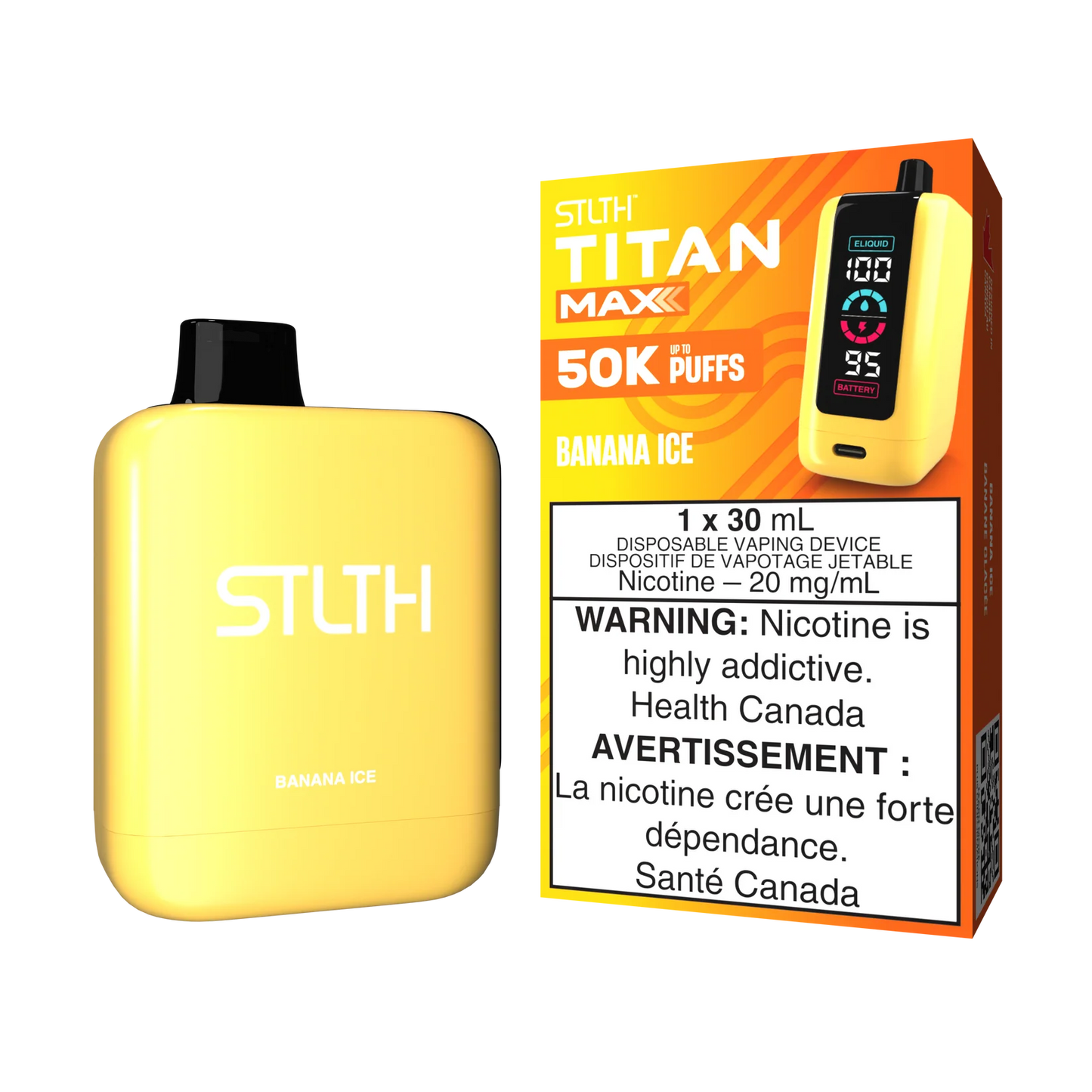 STLTH Titan Max Banana Ice 50k Puffs (Pack of 4)