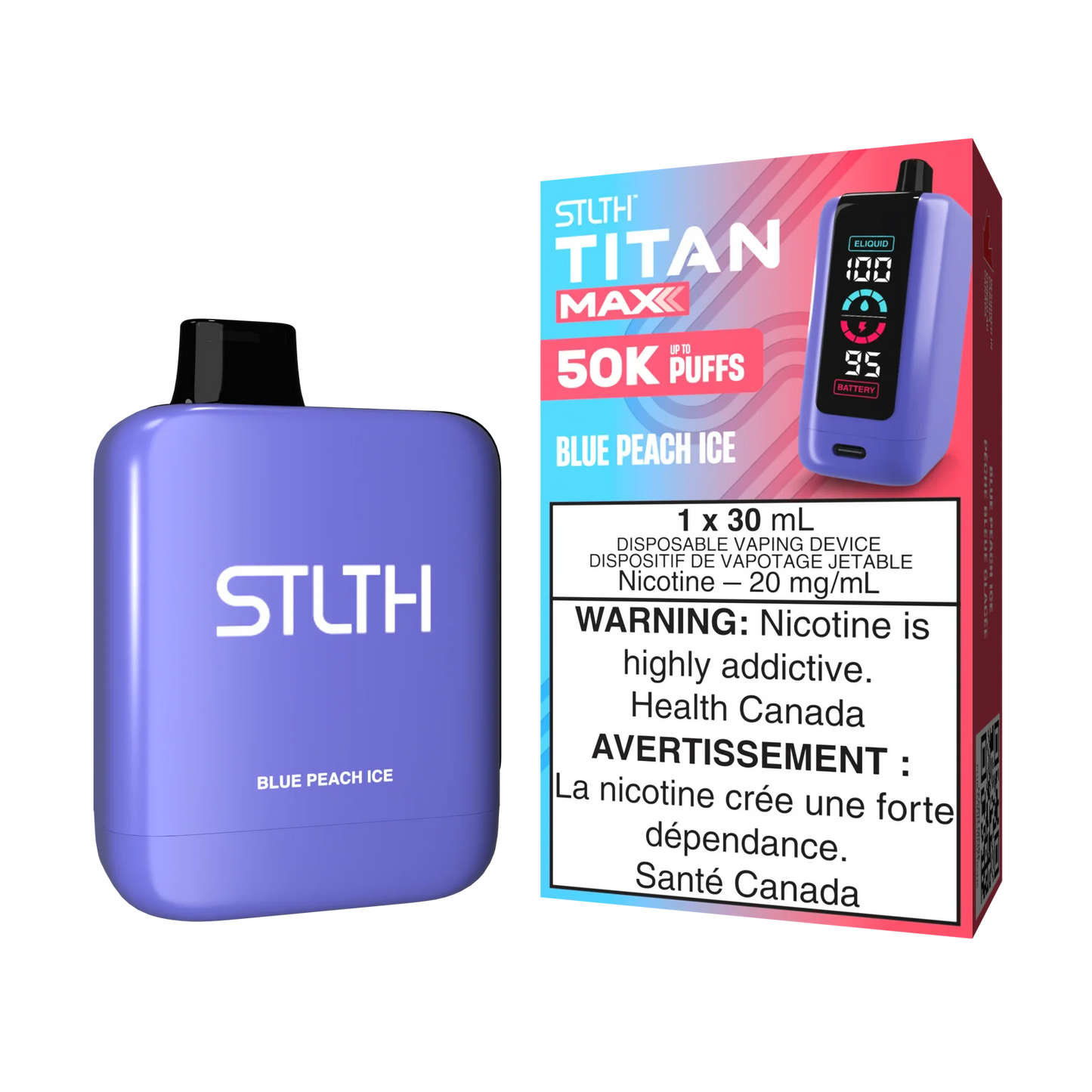STLTH Titan Max Blue Peach Ice 50k Puffs (Pack of 4)
