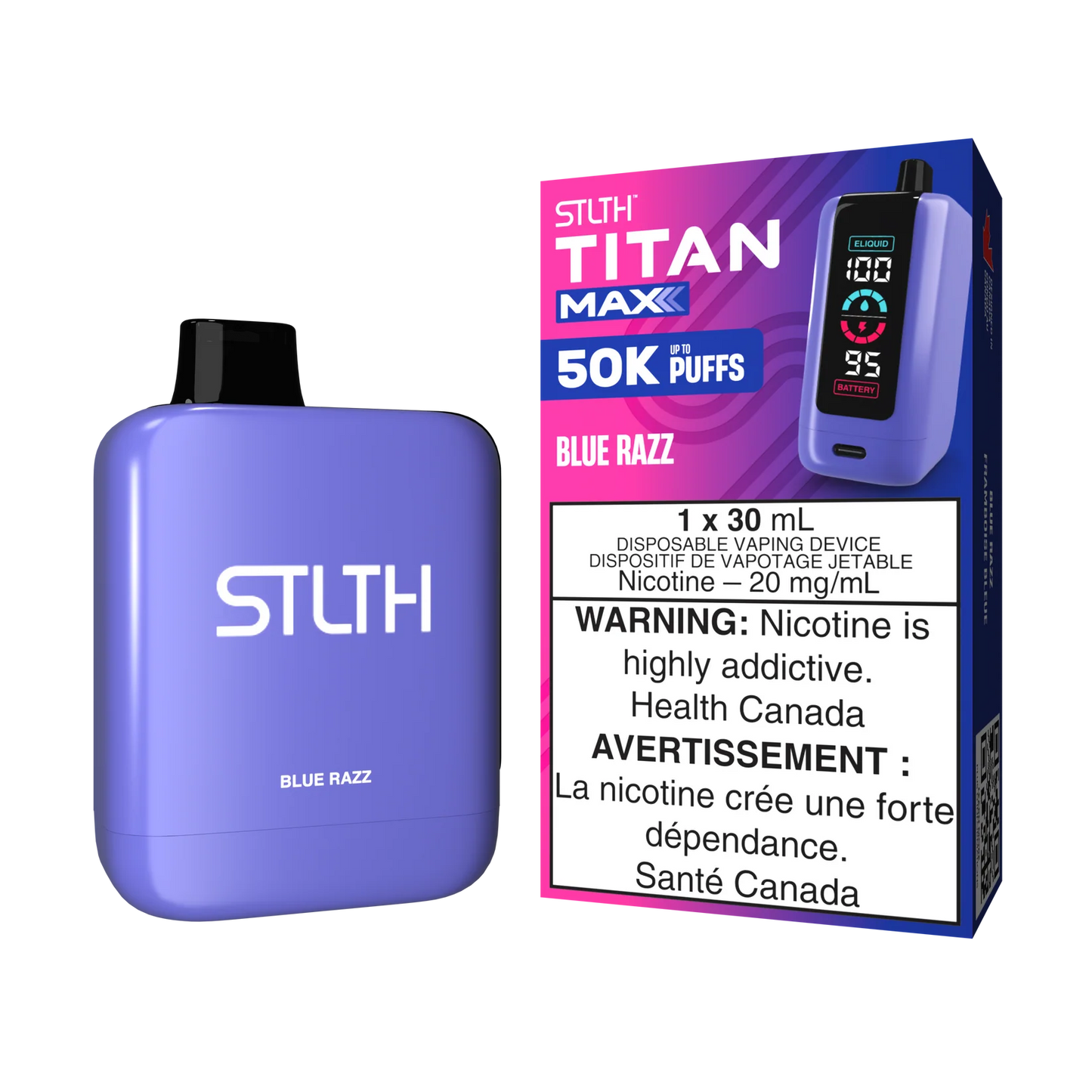 STLTH Titan Max Blue Razz 50k Puffs (Pack of 4)