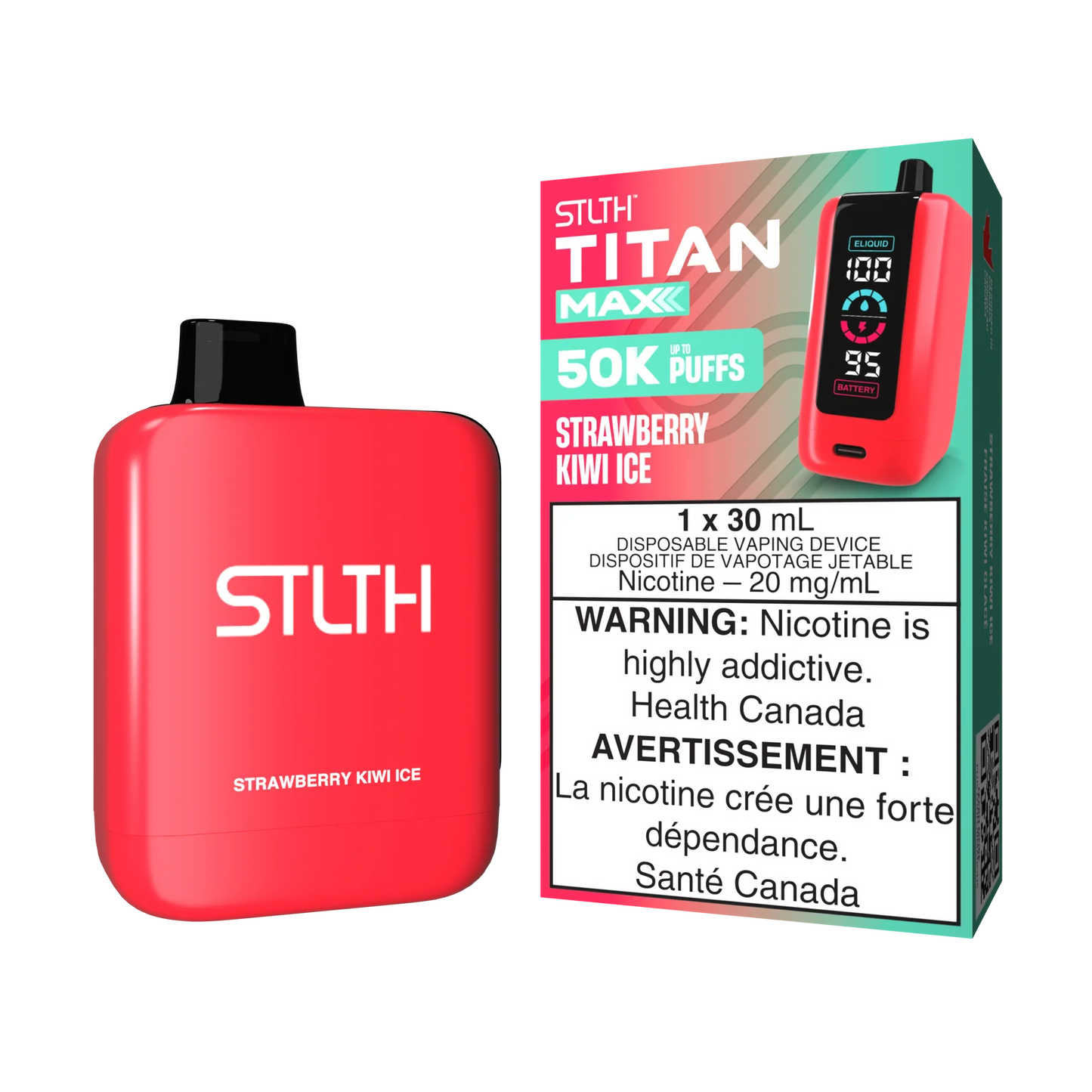 STLTH Titan Max Strawberry Kiwi Ice 50k Puffs (Pack of 4)