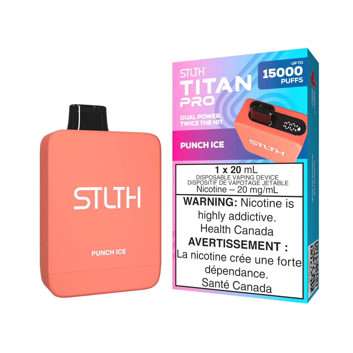 STLTH Titan Pro Punch Ice 15K Puffs 20ml (Pack of 5)