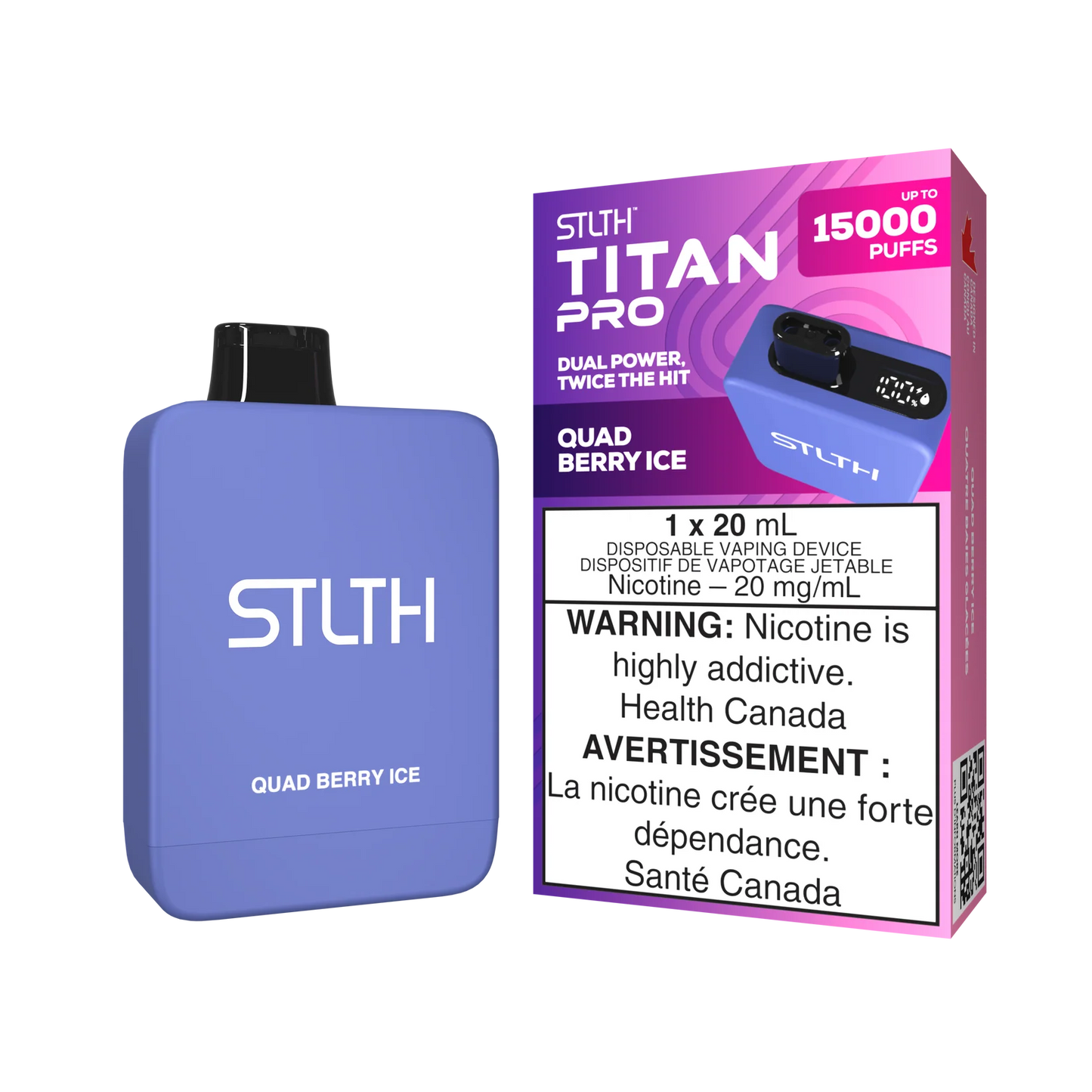 STLTH Titan Pro Quad Berry Ice 15k Puffs (Pack of 5)