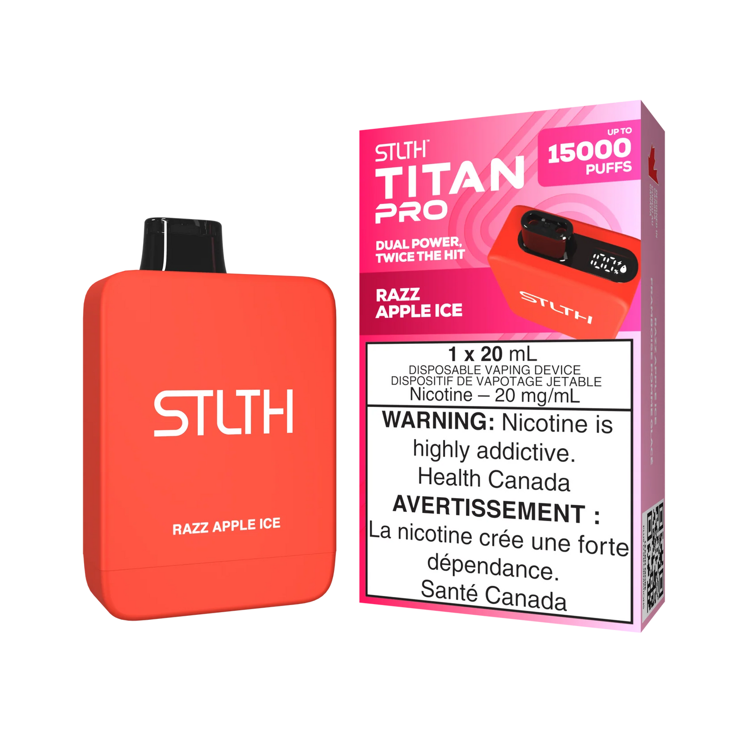 STLTH Titan Pro Razz Apple Ice 15k Puffs (Pack of 5)