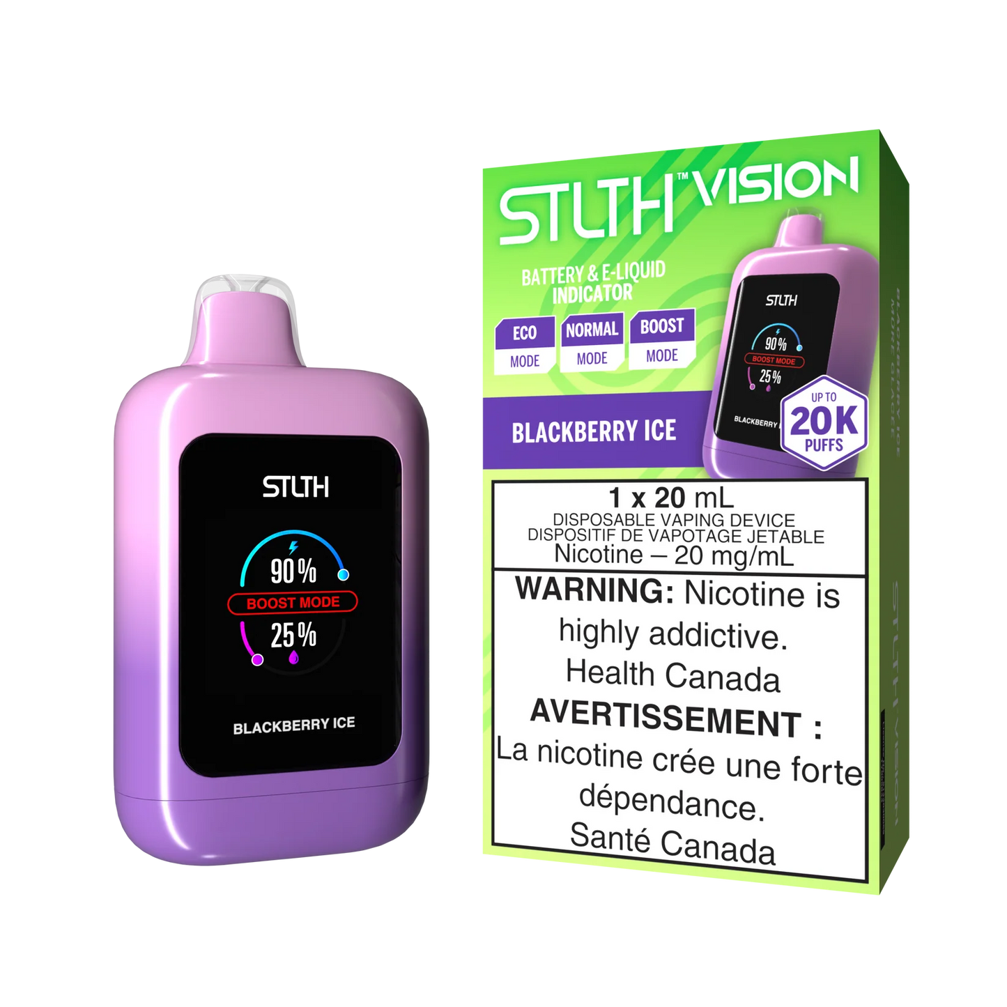 STLTH Vision Blackberry Ice 20K Puffs 20ml (Pack of 4)