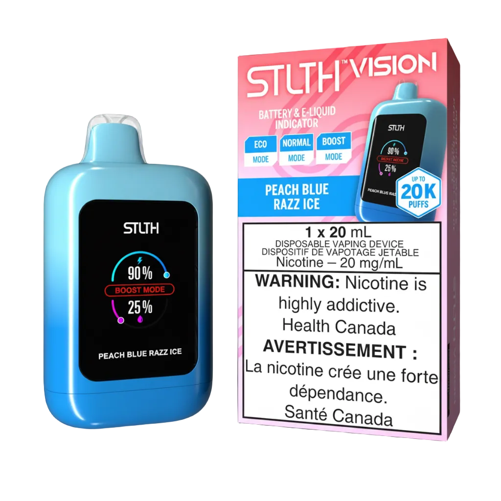 STLTH Vision Peach Blue Razz Ice 20K Puffs 20ml (Pack of 4)