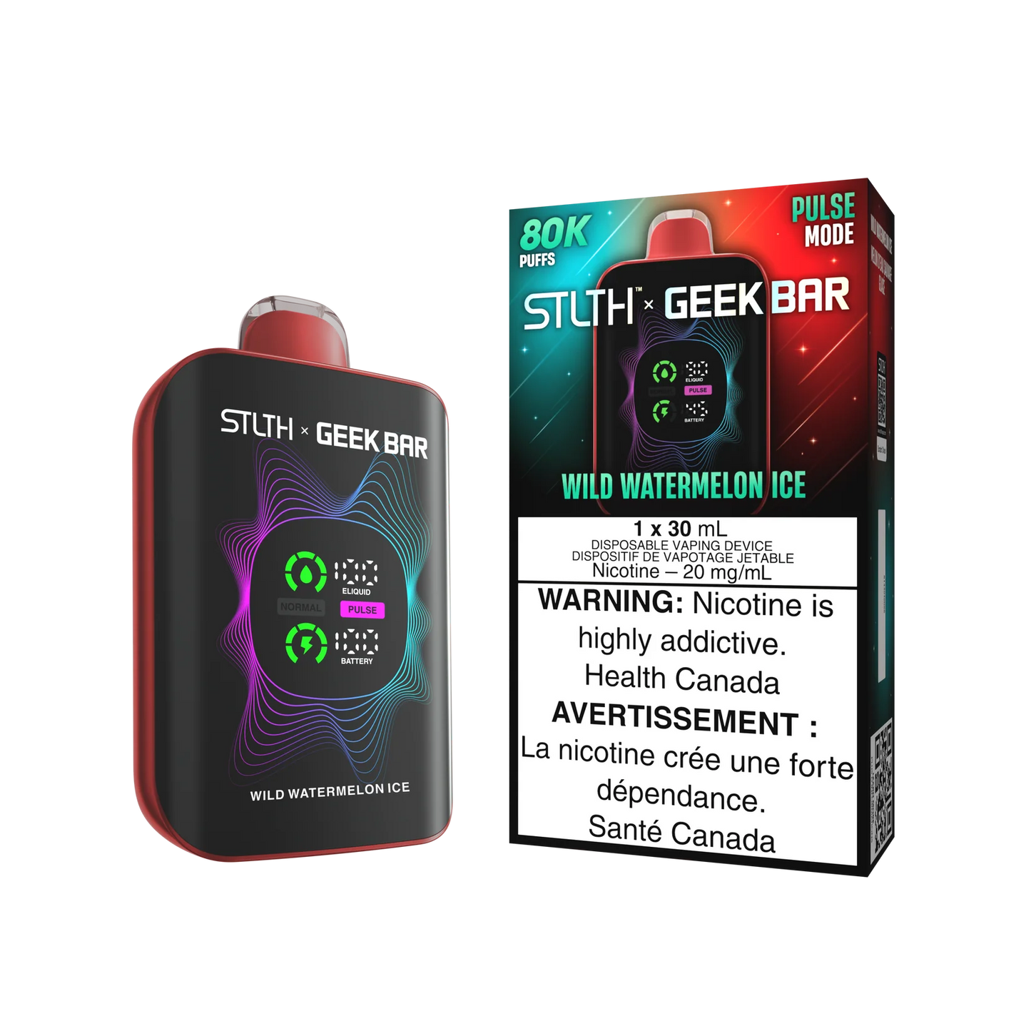 STLTH x GEEK BAR Wild Watermelon Ice 80k Puffs 30ml (Pack of 4)