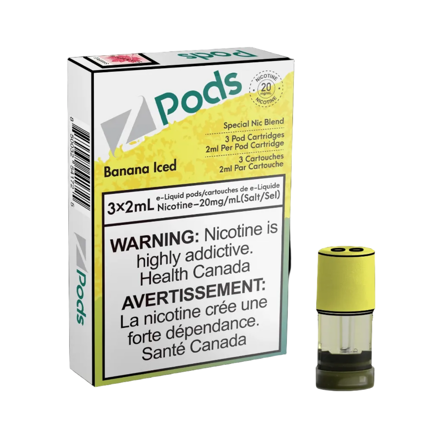 ZPODS Banana Freeze 3x2ml Pod Cartridges (Pack of 5)