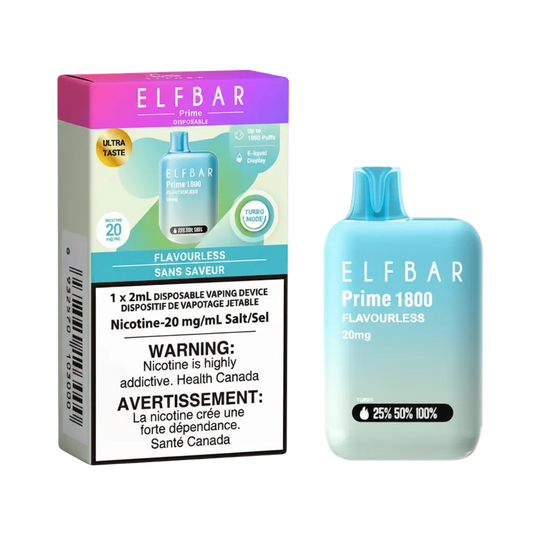 ELFBAR Prime 1800 Flavourless 1.8K Puffs 2ml (Pack of 5) QC Compliant