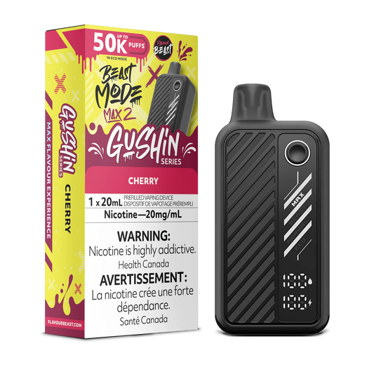 Flavour Beast Mode Max 2 Gushin Cherry 50K Puffs 20ml (Pack of 5)