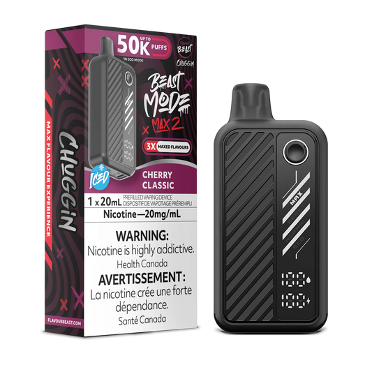 Flavour Beast Mode Max 2 Cherry Classic Iced 50K Puffs 20ml (Pack of 5)