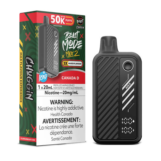Flavour Beast Mode Max 2 Chuggin Canada D 50K Puffs 20ml (Pack of 5)