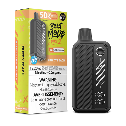 Flavour Beast Mode Max 2 Frizzy Peach Iced 50K Puffs 20ml (Pack of 5)