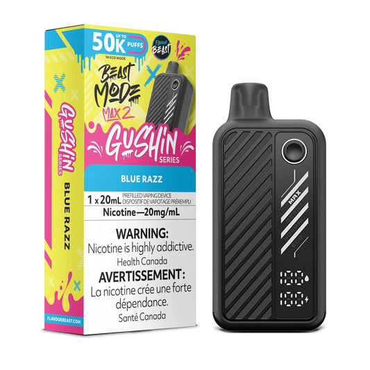 Flavour Beast Mode Max 2 Gushin Blue Razz 50K Puffs 20ml (Pack of 5)