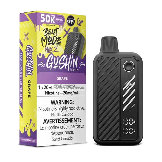 Flavour Beast Mode Max 2 Gushin Grape 50K Puffs 20ml (Pack of 5)