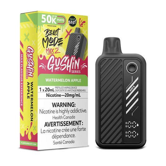 Flavour Beast Mode Max 2 Gushin Watermelon Apple 50K Puffs 20ml (Pack of 5)