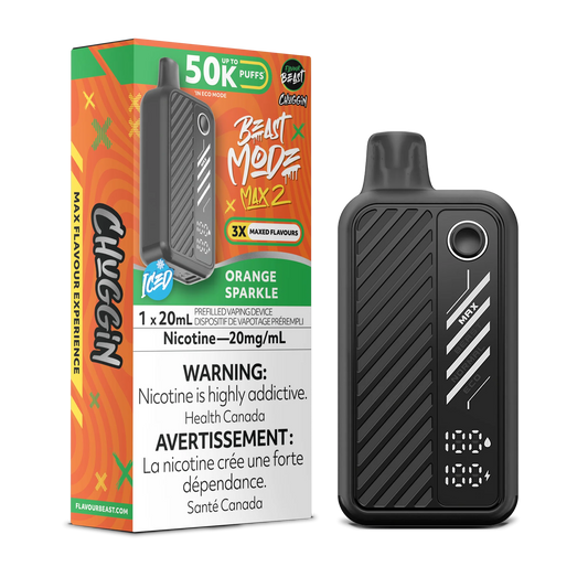 Flavour Beast Mode Max 2 Orange Sparkle Iced 50K Puffs 20ml (Pack of 5)