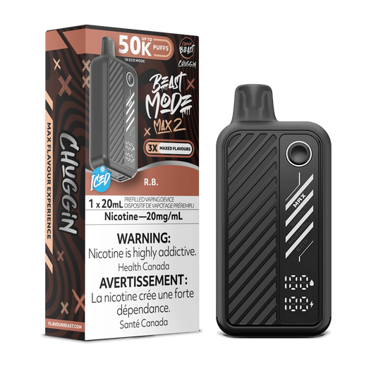 Flavour Beast Mode Max 2 R.B. Iced 50K Puffs 20ml (Pack of 5)