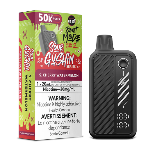 Flavour Beast Mode Max 2 S. Cherry Watermelon 50K Puffs 20ml (Pack of 5)