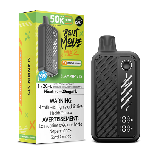 Flavour Beast Mode Max 2 Slammin' STS Iced 50K Puffs 20ml (Pack of 5)