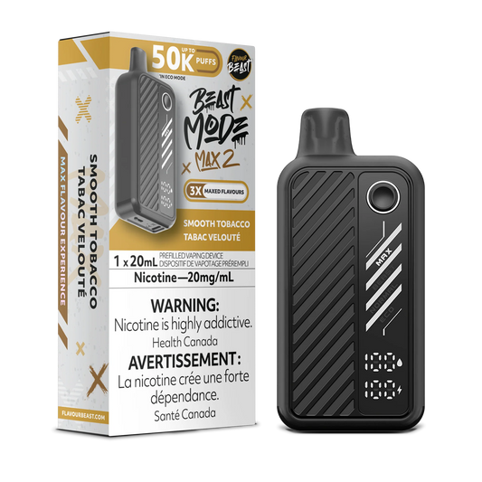 Flavour Beast Mode Max 2 Smooth Tobacco 50K Puffs 20ml (Pack of 5)