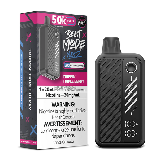 Flavour Beast Mode Max 2 Trippin' Triple Berry 50K Puffs 20ml (Pack of 5)
