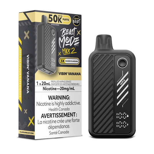 Flavour Beast Mode Max 2 Vibin' Vanana 50K Puffs 20ml (Pack of 5)