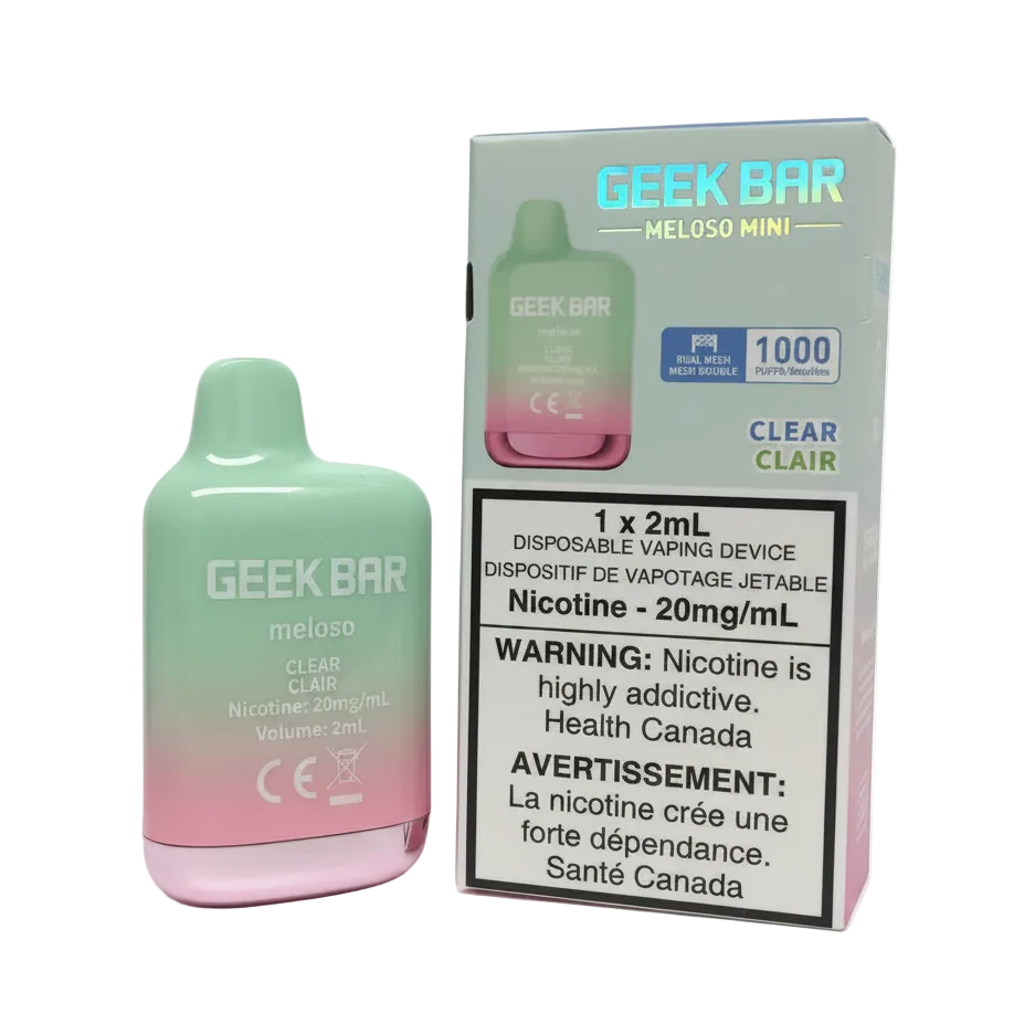 GEEK BAR Meloso Mini Clear 1K Puffs 2ml (Pack of 6) QC Compliant