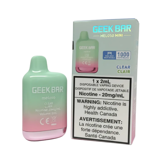 GEEK BAR Meloso Mini Clear 1K Puffs 2ml (Pack of 6) QC Compliant