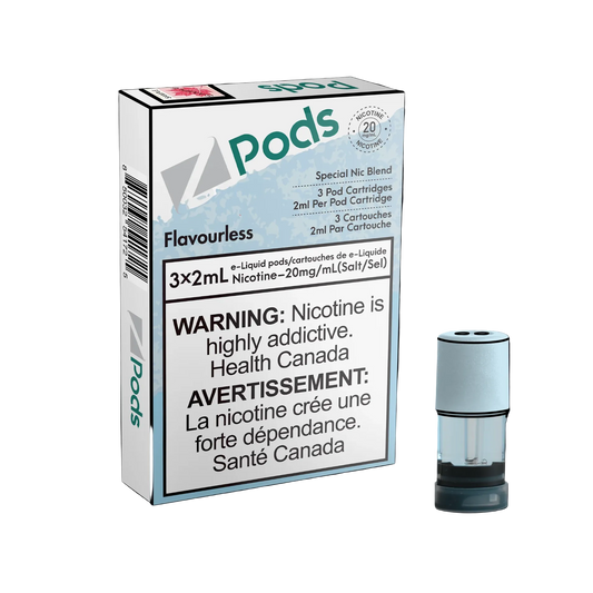 ZPODS Flavourless 3x2ml Pod Cartridges (Pack of 5) QC Compliant