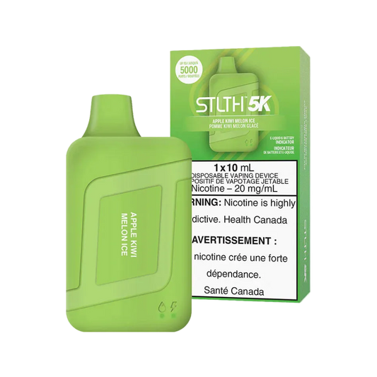 STLTH 5K Puffs Apple Kiwi Melon Ice 10ml (Pack of 5)