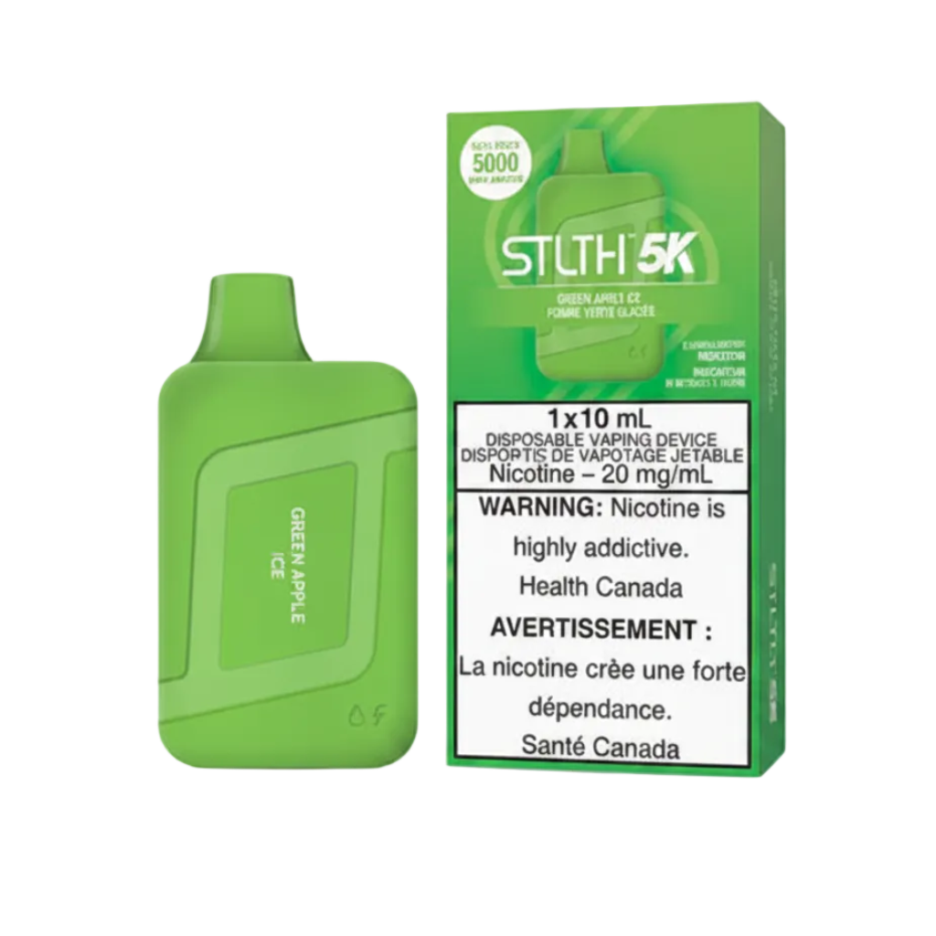 STLTH 5K Puffs Green Apple Ice 10ml (Pack of 5)
