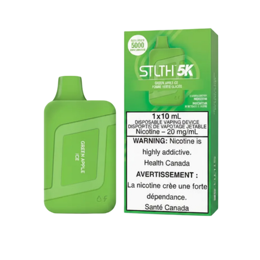 STLTH 5K Puffs Green Apple Ice 10ml (Pack of 5)