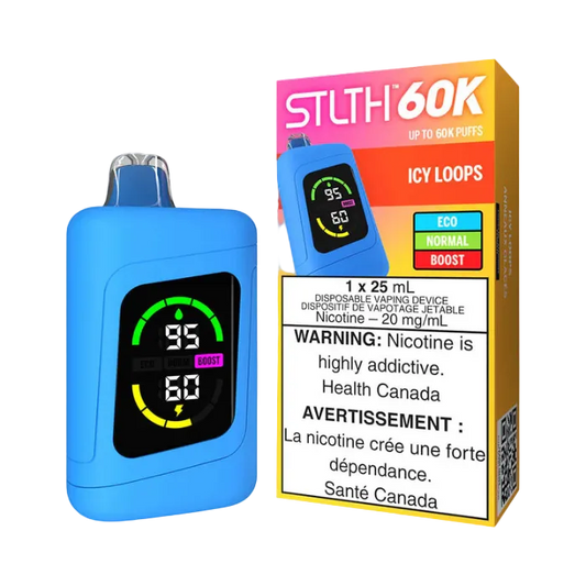 STLTH 60K Puffs Icy Loops 25ml (Pack of 4)