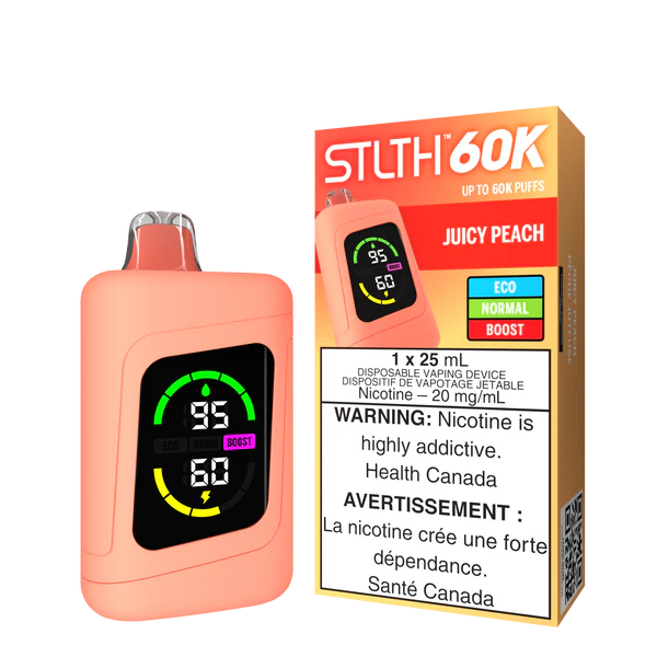 STLTH 60K Puffs Juicy Peach 25ml (Pack of 4)
