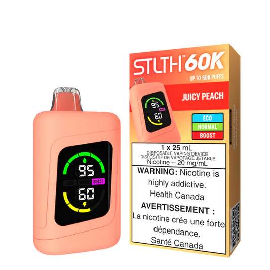 STLTH 60K Puffs Juicy Peach 25ml (Pack of 4)