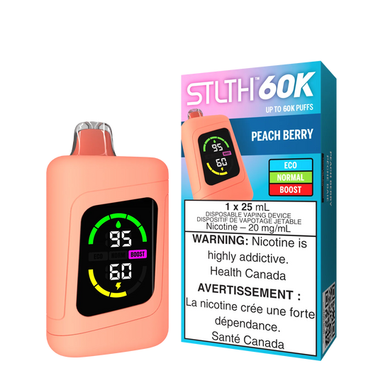 STLTH 60K Puffs Peach Berry Ice 25ml (Pack of 4)