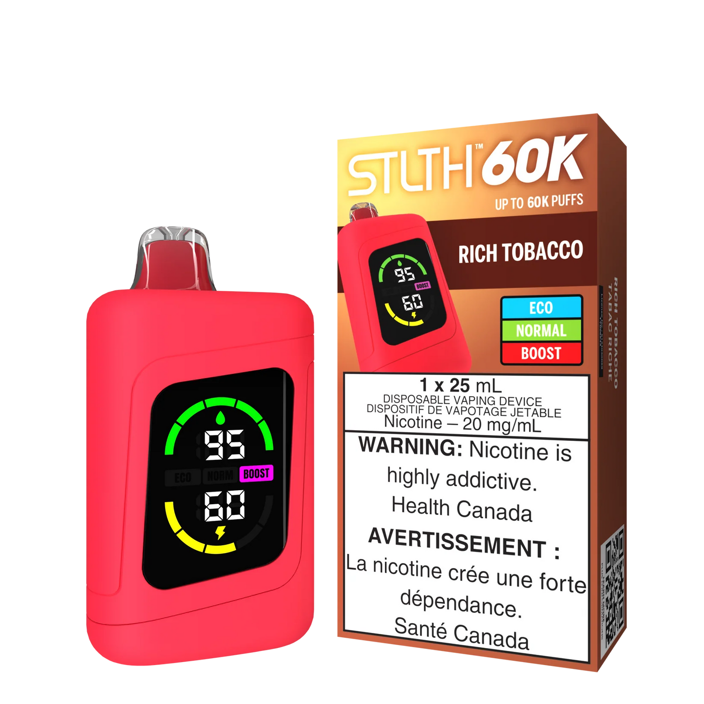 STLTH 60K Puffs Rich Tobacco 25ml (Pack of 4)