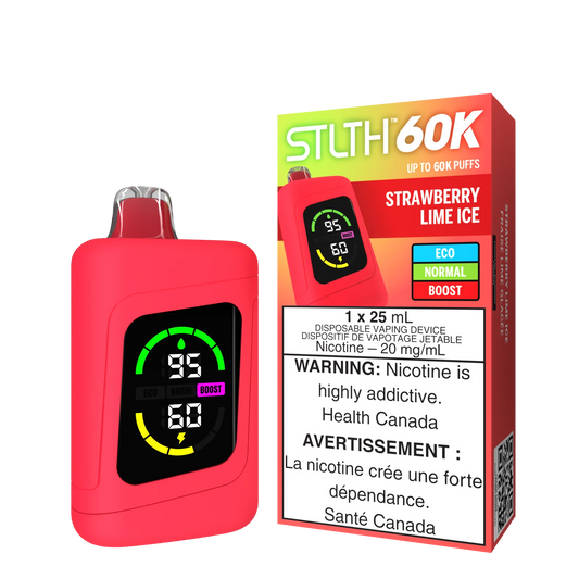 STLTH 60K Puffs Strawberry Lime Ice 25ml (Pack of 4)